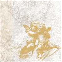 Ambiente - Lunch servetten - Classic angels gold - 20 servetten - Engelen - Goud - Wit