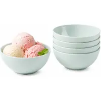 PlasticForte kommetjes/schaaltjes - 12x - dessert/ontbijt - kunststof - D12 x H5 cm - mintgroen - BPA vrij