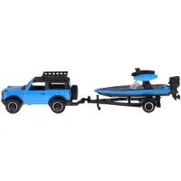 Jokomisiada Maisto Ford Bronco 2021 met kofferbak en aanhanger schaal 1:64