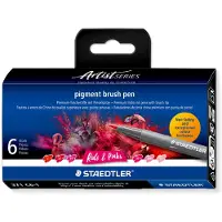 Staedtler - Artist Series - pigment brush pen set 6 kleuren reds & pinks