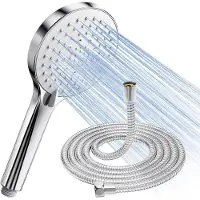 Famanu handdouche, waterbesparend met slang - Hoge druk, anti-kalk, 5 spuitpatronen