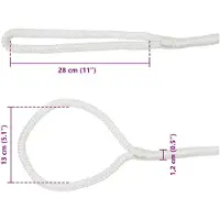 vidaXL Boottouw 12 mm 12 m Wit Polyester