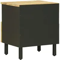 vidaXL Nachtkastje 2 st Naturel 40 x 33 x 46 cm Massief Mango Hout
