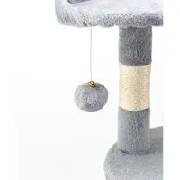 Famanu - Pluche krabpaal 155 cm, comfortabele kattenboom met meerdere verdiepingen en sisal poten