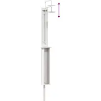 vidaXL Tuindouche, 246 cm, massief hout (dennenhout) en roestvrij staal, wit