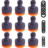 Famanu 1/2 "en 3/4" 2in1 Plastic Outdoor Graden Slang Tap Connector Schroefdraad Kraan 12 pack, Tuinslang Outdoor Tap Connector, (wordt geleverd met 18 stks Vervangen Afdichtingen Washers)