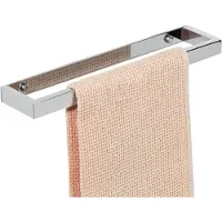 Famanu - Handdoekhouder chroom 30 cm, zelfklevend of schroefmontage SUS304 roestvrij staal – gepolijst