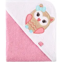 Be Mammy Babydeken - Kaphanddoek - Kinderdeken - Wiegdeken - Dekentje Baby - 100 x 100 cm - BE-BE20-240-BBL - Roze - Uil