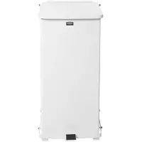 Rubbermaid Defenders pedaalemmer, rechthoekig, inhoud 49 l, zelfsluitend deksel, gegalvaniseerd staal, wit