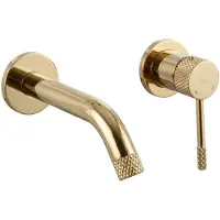 REA - Inbouw Wastafelkraan Venti Gold - 17,5 x 10 x 12,5 cm