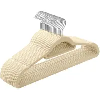 Famanu – Fluwelen antislip kleerhangers, set van 20, ultradun met draaibare haak