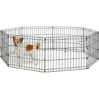 Famanu - Metalen speelren voor honden, 46 cm hoog, zwart