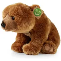 Rappa ECO knuffel Grizzly beer 30 cm - realistische knuffel van recyclede PET flessen - bruin