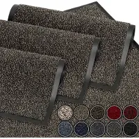 Famanu Deurmat Bruin grijs 90x150 cm | entree deurmat waterdicht wasbaar slijtvast vuilvanger | Antislip deurmat voor vuilvanger voor voordeur, gang, entree, keuken, slaapkamer