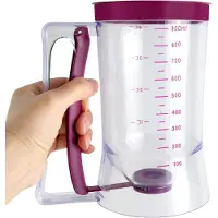 Famanu - Cakebeslagdispenser ABS met Meetlabel, trechter dispenser voor pannenkoeken, cupcakes en wafels, stevig en duurzaam bakgereedschap