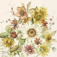 IHR Lunch servetten - Late Summer Flowers Cream