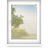 Fart Produkt time4blinds - Binnenjaloezieën Zonder Boren - Aluminium Jaloezieën - Aluminium Rolgordijnen voor Woonkamer, Slaapkamer, Keuken, Kantoor - met Koordgeleiders - Glanzend Gold, Links, 800x600