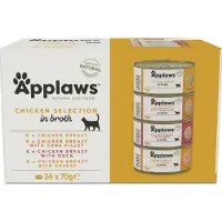 Applaws Multipack Kippenbouillon Selectie Kattenvoer 70 G 24 Eenheden