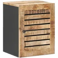 vidaXL Hangkast Bruin en Zwart 38 x 33,5 x 48 cm Massief Mango Hout