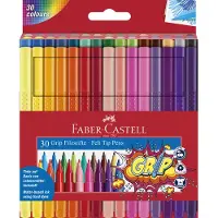 Faber-Castell - Fibre-tip pens Grip Colour Marker set, 30 pc (155335)