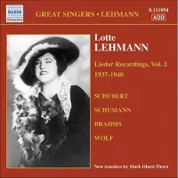 OUTHERE Lotte Lehmann - Lieder Recordings Volume 2 (1937-1940) (CD)