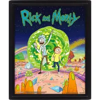 Pyramid Rick and Morty - Portal - 3D Lenticular Poster - 28,7 x 23,5cm