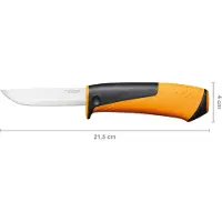 Fiskars 1023618 Multifunctioneel mes Zwart, Oranje Koplengte 90 mm
