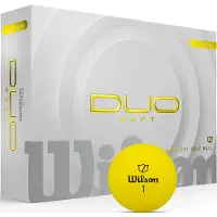Wilson DUO Soft Golfballen 2025 - Geel - 12 Stuks
