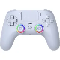 Subsonic Draadloze PS4 Controller - 10 uur Speeltijd - RGB Verlichting - Playstation 4 en PC - Wit