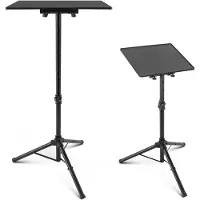 Famanu - Verstelbare laptoptafel met kussen onderkant voor comfortabel gebruik op schoot zwart
