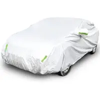 Famanu Universele Autohoes 190T Volledig Waterdichte Ademende Kras Regen Sneeuw Hittebestendig met Spiegelzak & Reflecterende Stroken (Voor Sedan 3.5-4.0m)