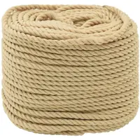 vidaXL Boottouw 5 mm 25 m Naturel