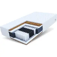 FDM MERANO Matras 80x200 cm - Hoogte 19 cm H4 - Pocketvering Matrassen - Dubbelzijdig - 7 zones - Antiallergisch