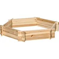 Outsunny Verhoogd bed met een zeshoekige vorm 845-676
