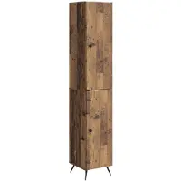 vidaXL Kast Set 2 st Oud hout Bewerkt hout