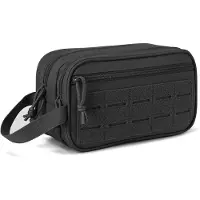 Famanu - Tactische Toilettas voor Mannen/voor - Militaire Hygienetas met MOLLE-zakken, EDC Reisaccessoires & Draagbare Douchetas (Compact Dopp Kit/Scheergereedschap)