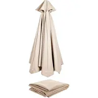 Famanu - Parasoldoek (3 m) Paraplu vervangende luifel voor 6 armen/8 armen, tuinparasol vervanging doek schaduw paraplu hoes, voor terras achtertuin zwembad paraplu cantilever parasol (Wit, 3m/6-ribs)