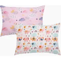 Famanu - Kinderkussensloop, 2 stuks, 100% katoen, babykussensloop, 40 x 60 cm, kussensloop, zacht, ademend, voor jongens en meisjes,...