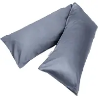 Yumeko Kussensloop Katoensatijn 35x160 Blauw - Eco, Bio & Fairtrade