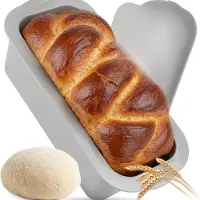 Famanu – Extra stevige siliconen broodbakvorm 23 cm met verdikte wanden, anti-aanbak en BPA-vrij, ideaal voor brood en cake