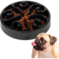 Famanu – Anti-schrok voerbak voor honden en katten - voorkomt morsen en condensvorming - geschikt voor kleine - middelgrote en grote huisdieren - interactief ontwerp - grijs