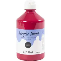 Packlinq Acrylverf Mat, primair rood, 500 ml/ 1 fles