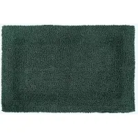 Famanu - S 2-delige badmatset bosgroen, badmat 50x80 cm & wc-mat met uitsparing 50x55 cm, katoenen badmatten met omkeerbaar design