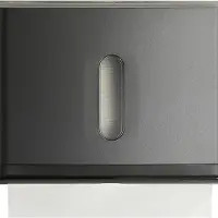 Famanu - Papieren handdoekdispenser voor wandmontage, voor badkamer en keuken, geschikt voor maximaal 200 vellen, zilver