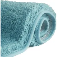 Famanu – Antislip - hoogpolige badmat - machinewasbare badmat met waterabsorberende - zachte microvezels - voor badkuip - douche en badkamer