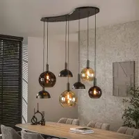 Hoyz hanglamp cluster 4+3-lichts sienna