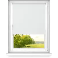 Time4blinds - Verduisteringsrolgordijn Zonder Boren - Verduisteringsrolgordijn, Rolgordijn Verduistering - 3 Soorten Montage, Zilveren Thermische Coating - Arctisch wit, 400x1900mm, Links