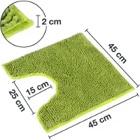 Famanu - Badkamer Tapijt kan gecombineerd worden tot een set – Antislip & Maschinewasbaar – Toiletmat 45x45cm MET WC-Uitsparing