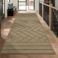 Famanu – Deurmat binnen en buiten antislip wasbaar 60 x 150 cm licht taupe