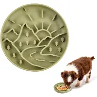 Famanu – Slow Feeder voederbak voor honden - silica anti-schrok hondenbak - 20 cm - slow-feeder - antislip - langzame doolhof voederbak - langzaam eten voor kleine en middelgrote honden